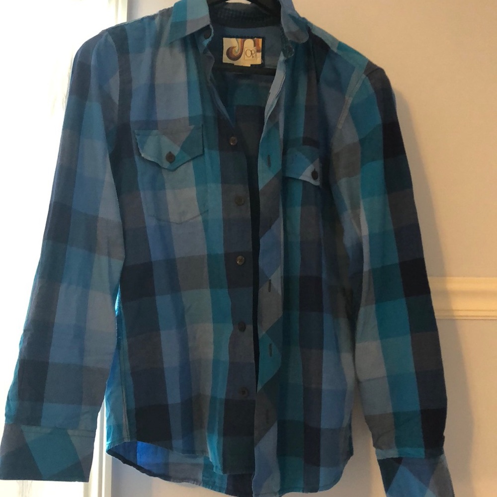Button down plaid shirt